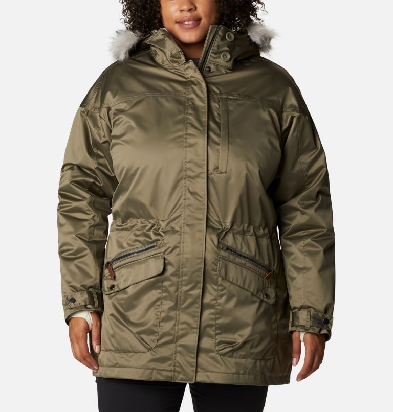 Columbia Watson Lake Omni-Heat Infinity Interchange Isolerte Jakker Dame Olivengrønne | Plus Size 46207P